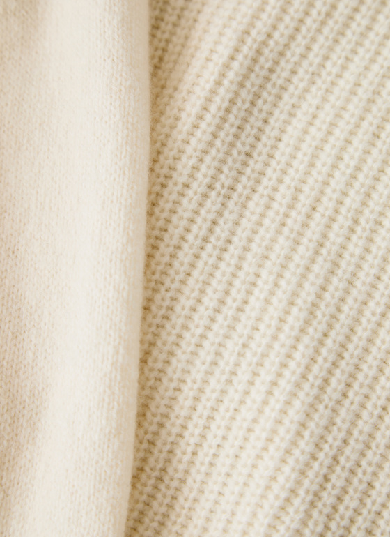 Pullover Stehkragen 1/1 Arm New White Frontansicht