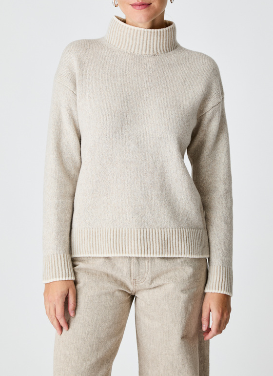 Pullover Stehkragen 1/1 Arm Gravel Path Frontansicht