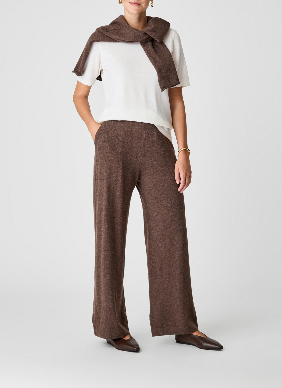 Pullover Rundhals, Off White Detailansicht 2
