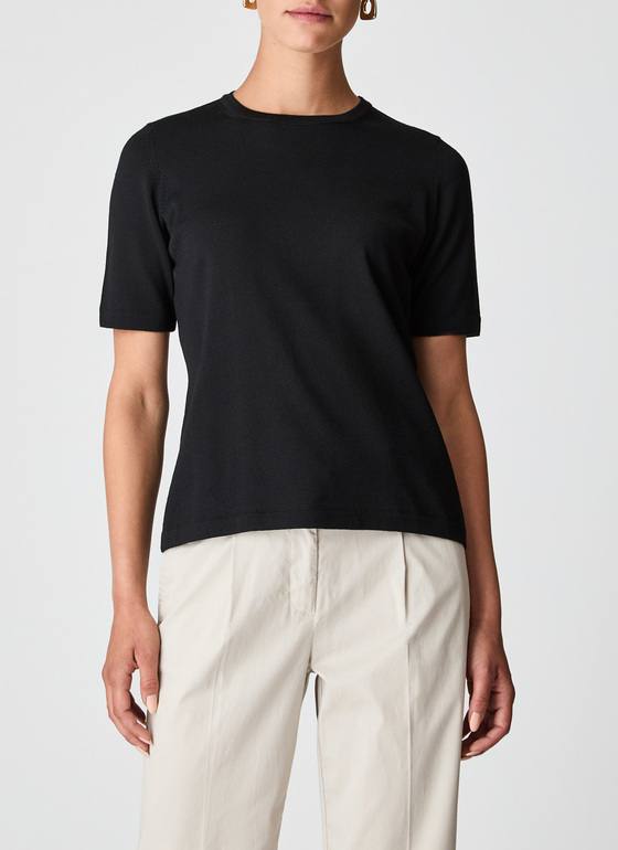 Pullover Rundhals Black Frontansicht