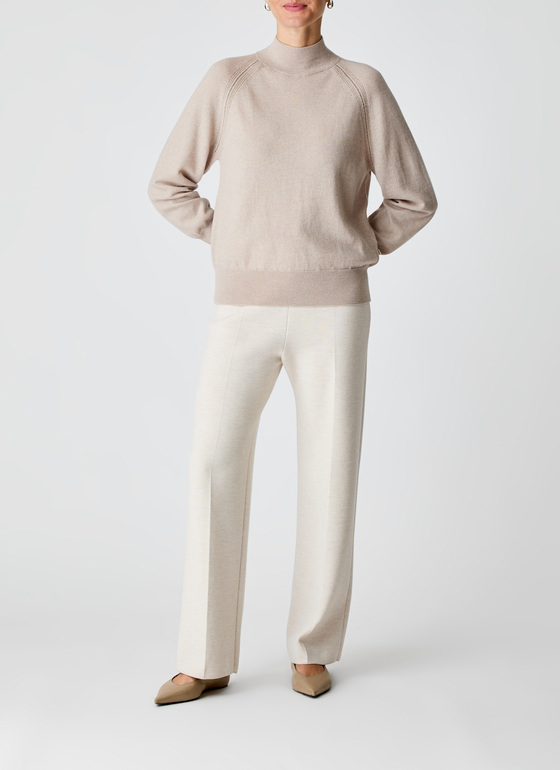 Pullover Stehkragen 1/1 Arm British Tea Frontansicht