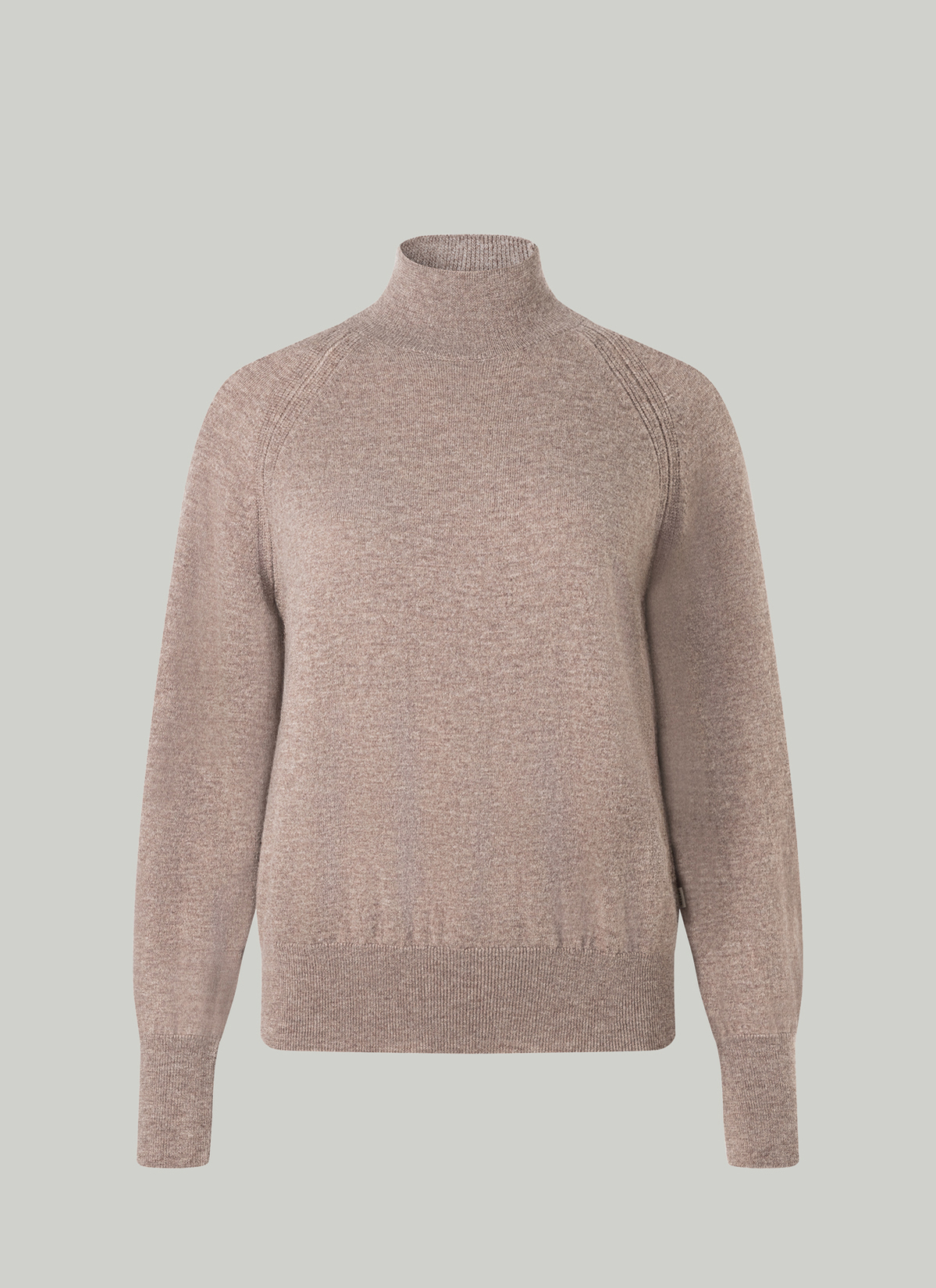 Pullover Stehkragen 1/1 Arm, Taupe Grey