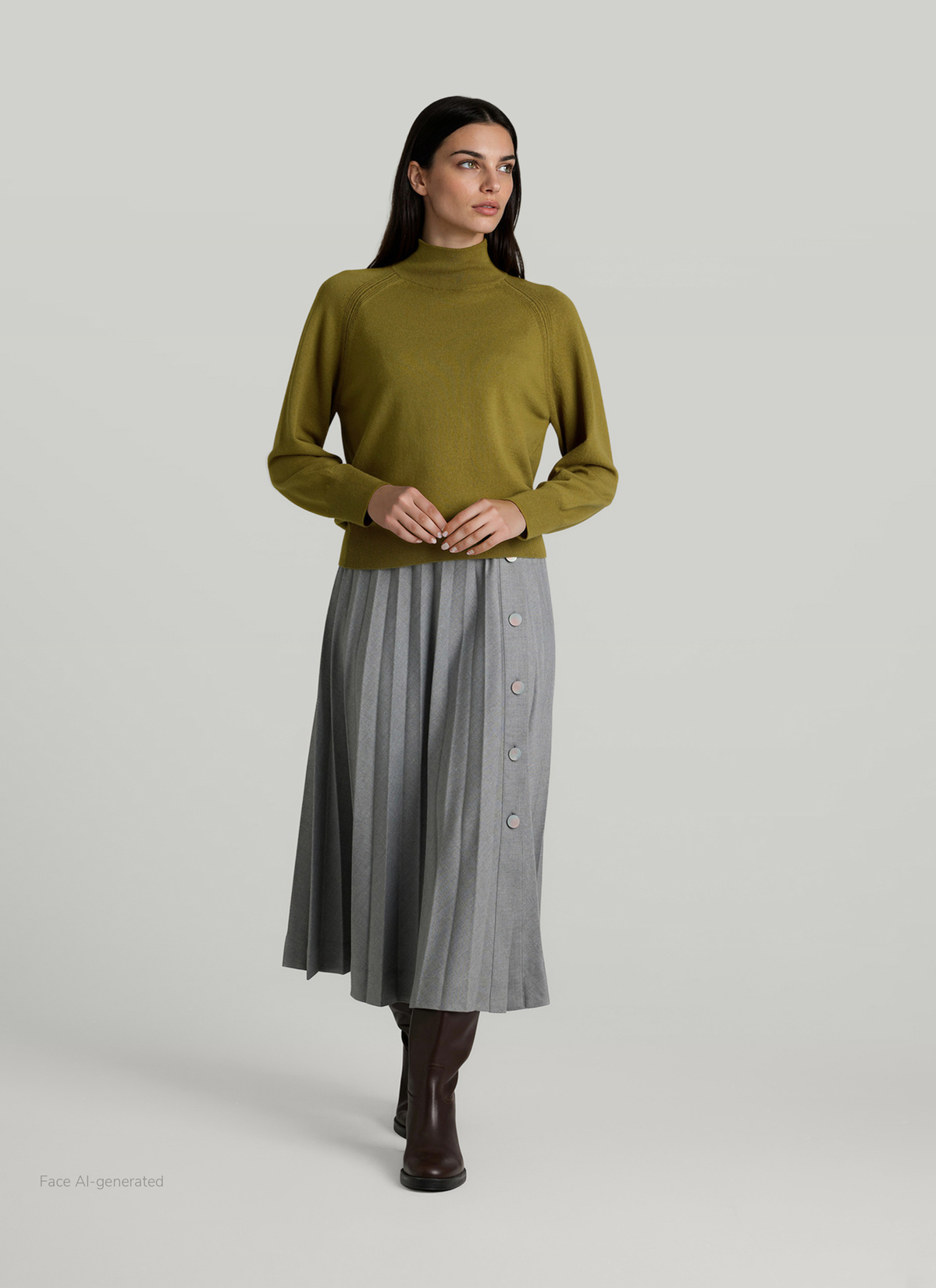 Pullover Stehkragen 1/1 Arm, Autumn Forest Detailansicht 2