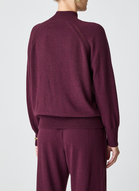 Pullover Stehkragen 1/1 Arm Oxid Red Frontansicht