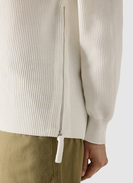 Pullover Rundhals 1/1 Arm Off White Frontansicht