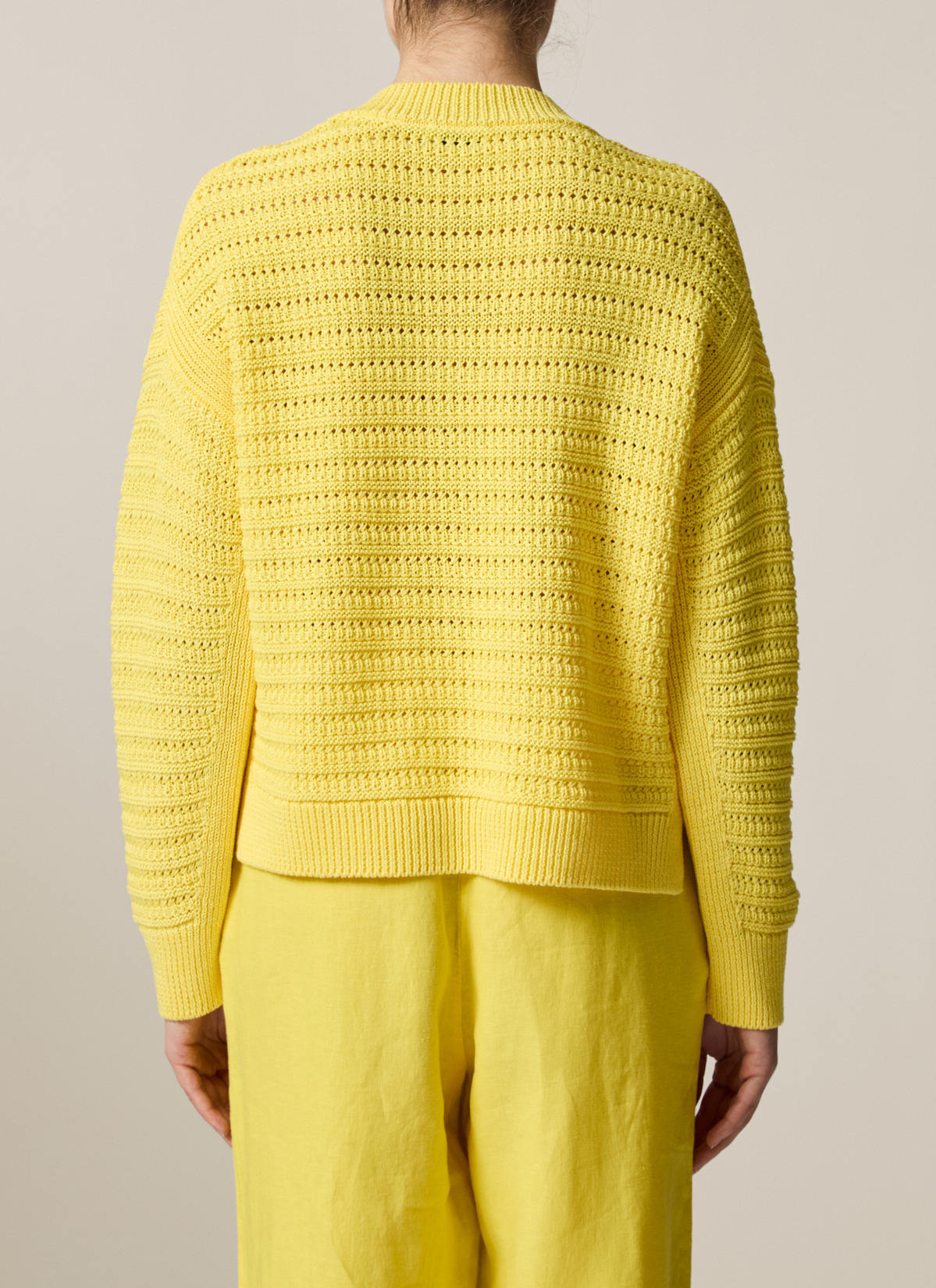 Pullover Rundhals 1/1 Arm, Lemon Zest Rückansicht