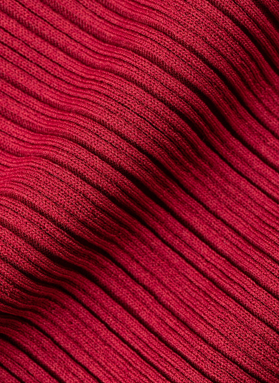 Pullover V-Neck 1/2 Arm Red Pear Frontansicht