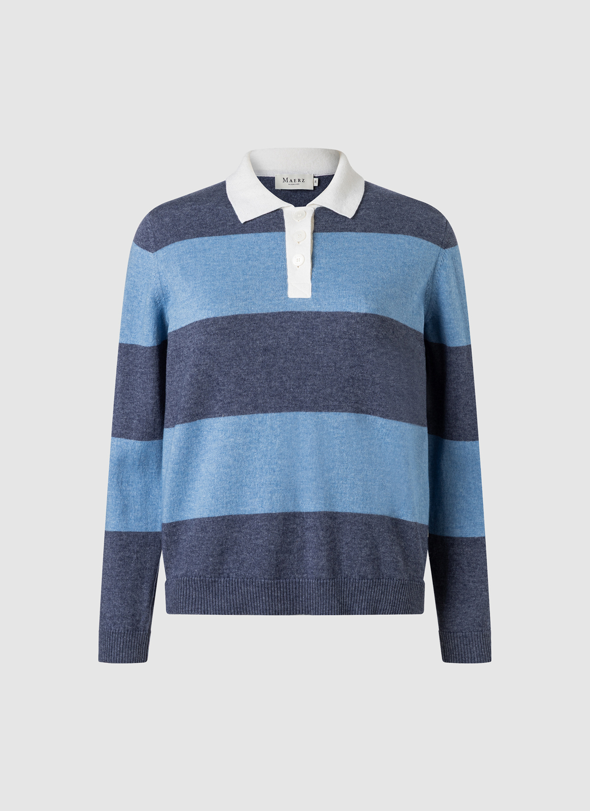 Pullover Polokragen Knopf 1/1 Arm, Midnight Sail 