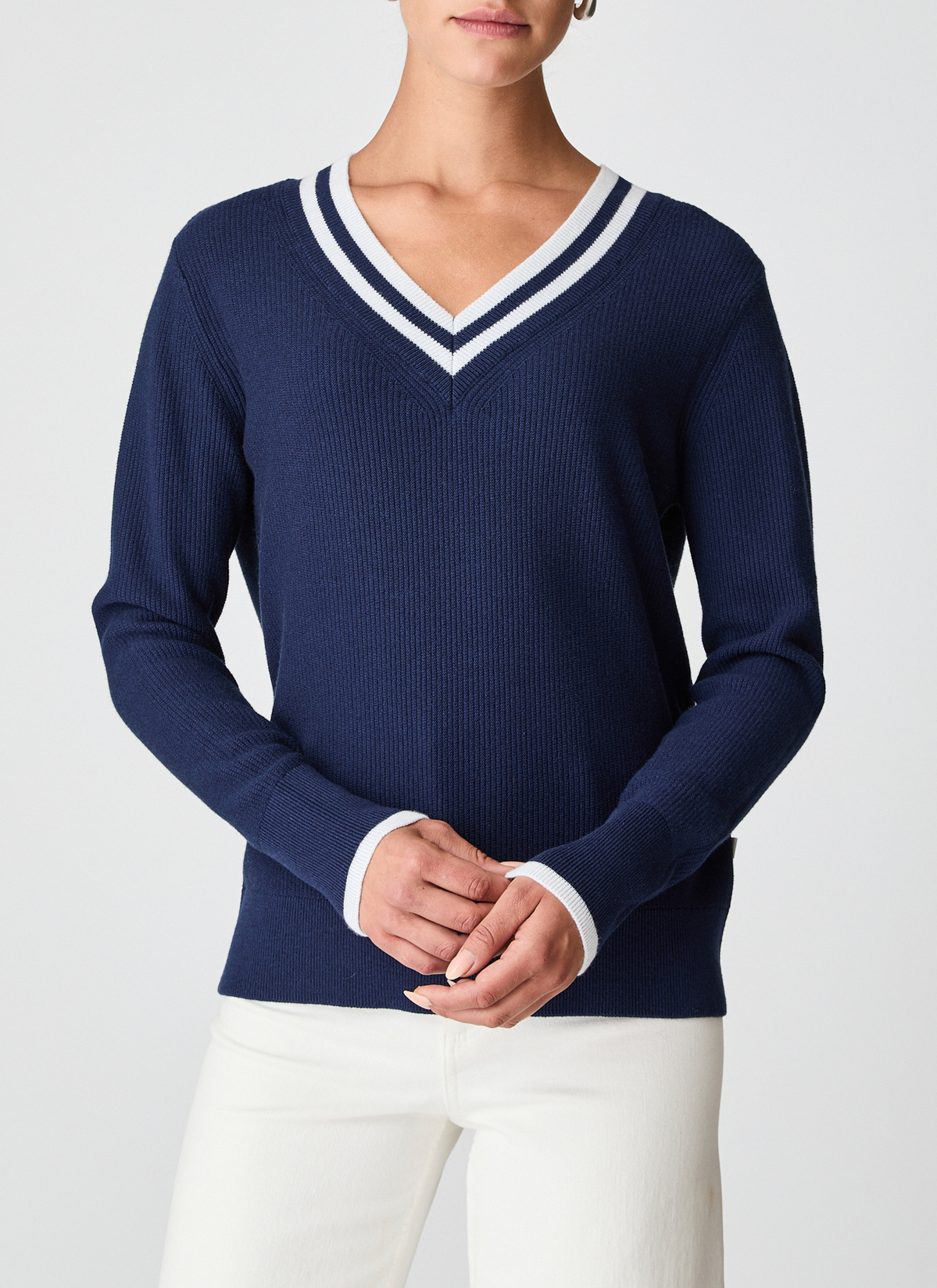Pullover V-Ausschnitt 1/1 Arm, Bright Night Detailansicht 1