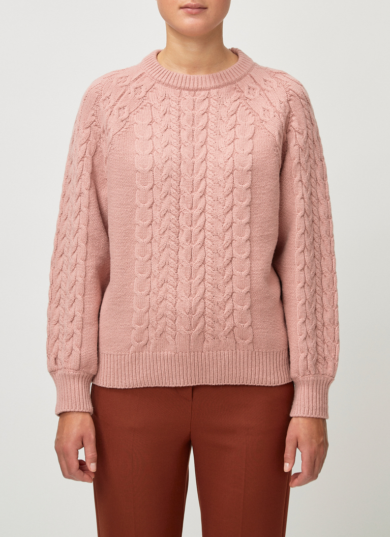 Pullover Rundhals 1/1 Arm, Rosé Detailansicht 2