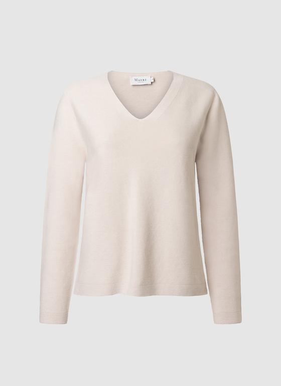 Pullover V-Ausschnitt 1/1 Arm French Oak Frontansicht