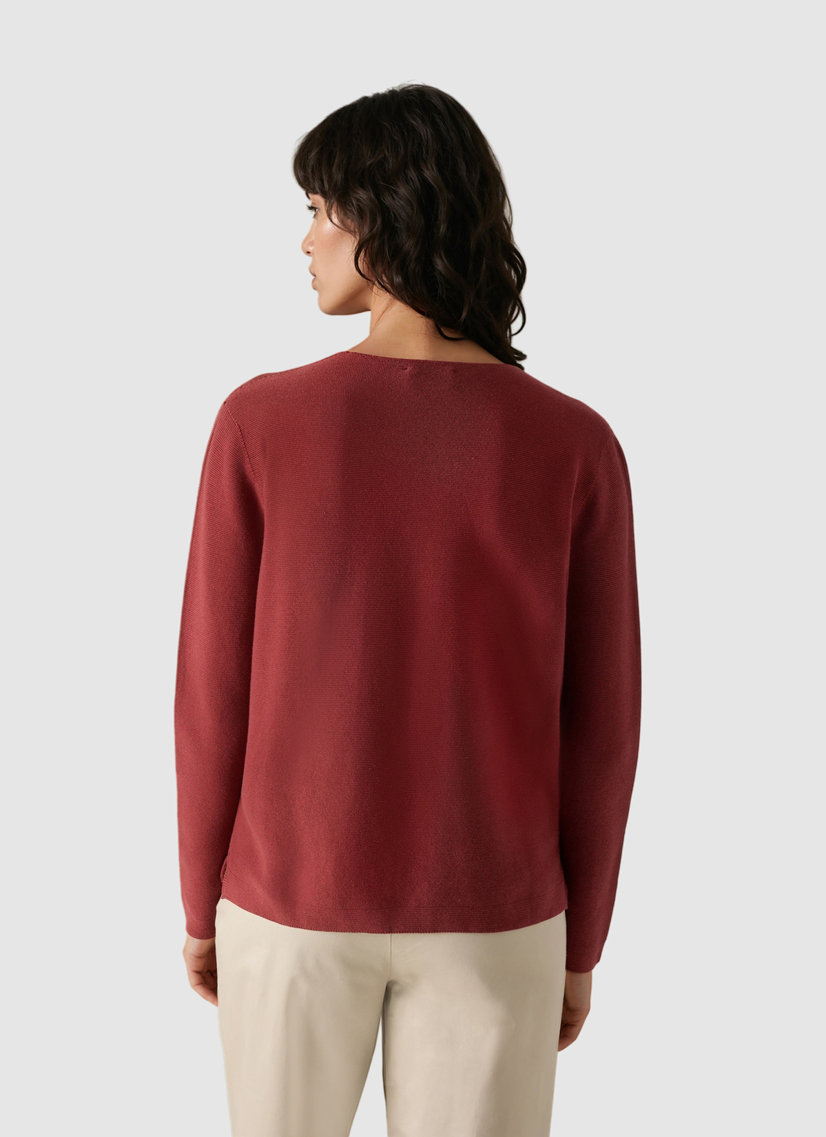 Pullover V-Ausschnitt 1/1 Arm, Red Pear Rückansicht