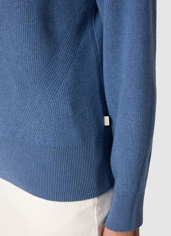Pullover V-Ausschnitt 1/1 Arm Blue Horizon Frontansicht