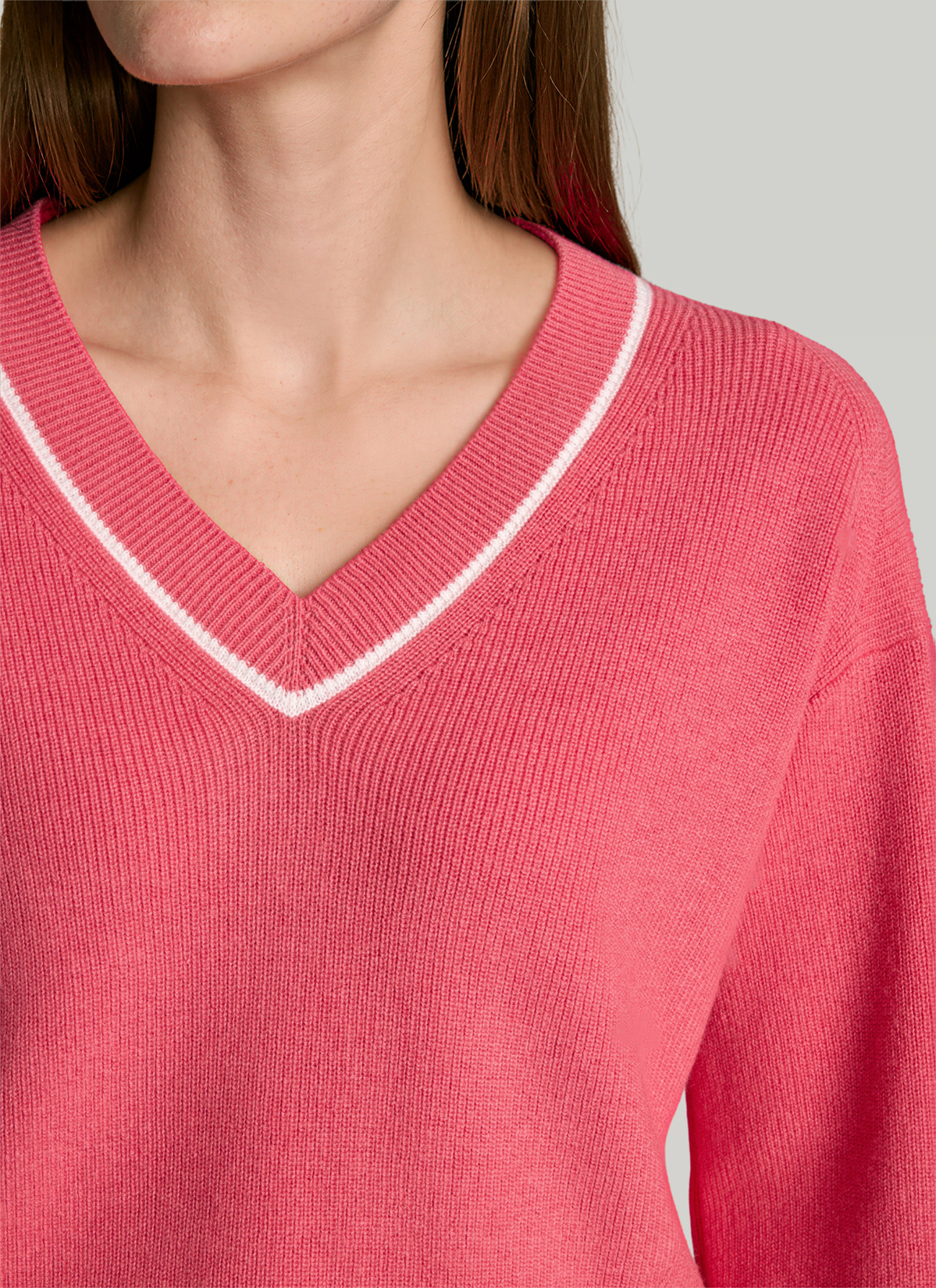Pullover V-Ausschnitt 1/1 Arm, Desert Rose Detailansicht 1