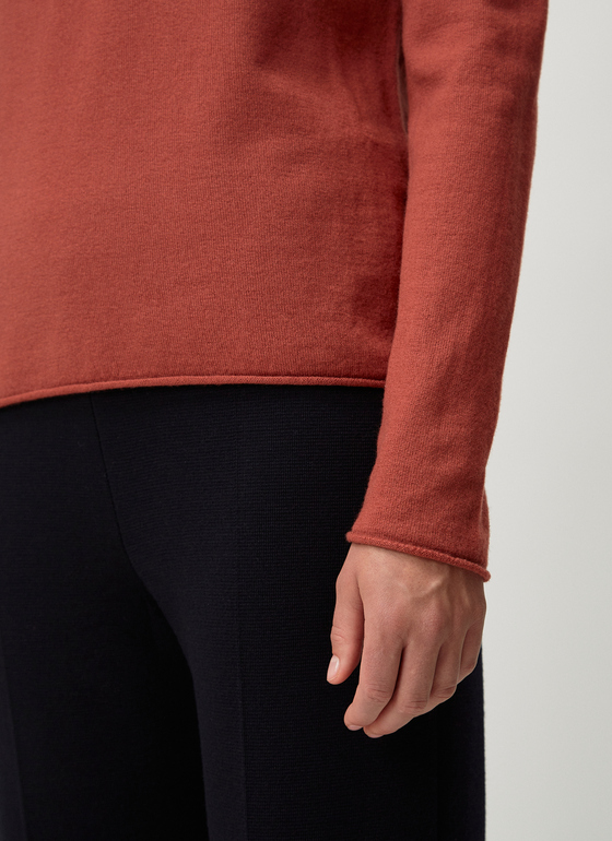 Pullover Stehkragen 1/1 Arm Carmine Red Frontansicht