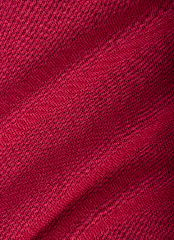 Pullover Rundhals 1/1 Arm Peony Red Frontansicht