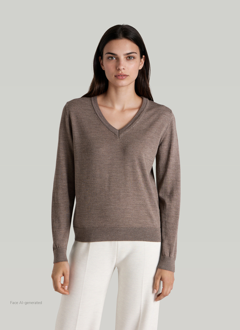 Pullover V-Ausschnitt 1/1 Arm width=
