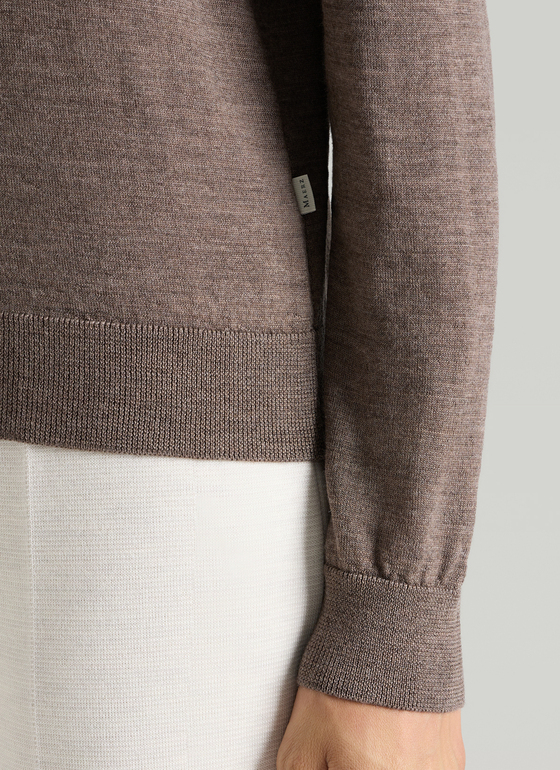 Pullover V-Ausschnitt 1/1 Arm Brownie Frontansicht