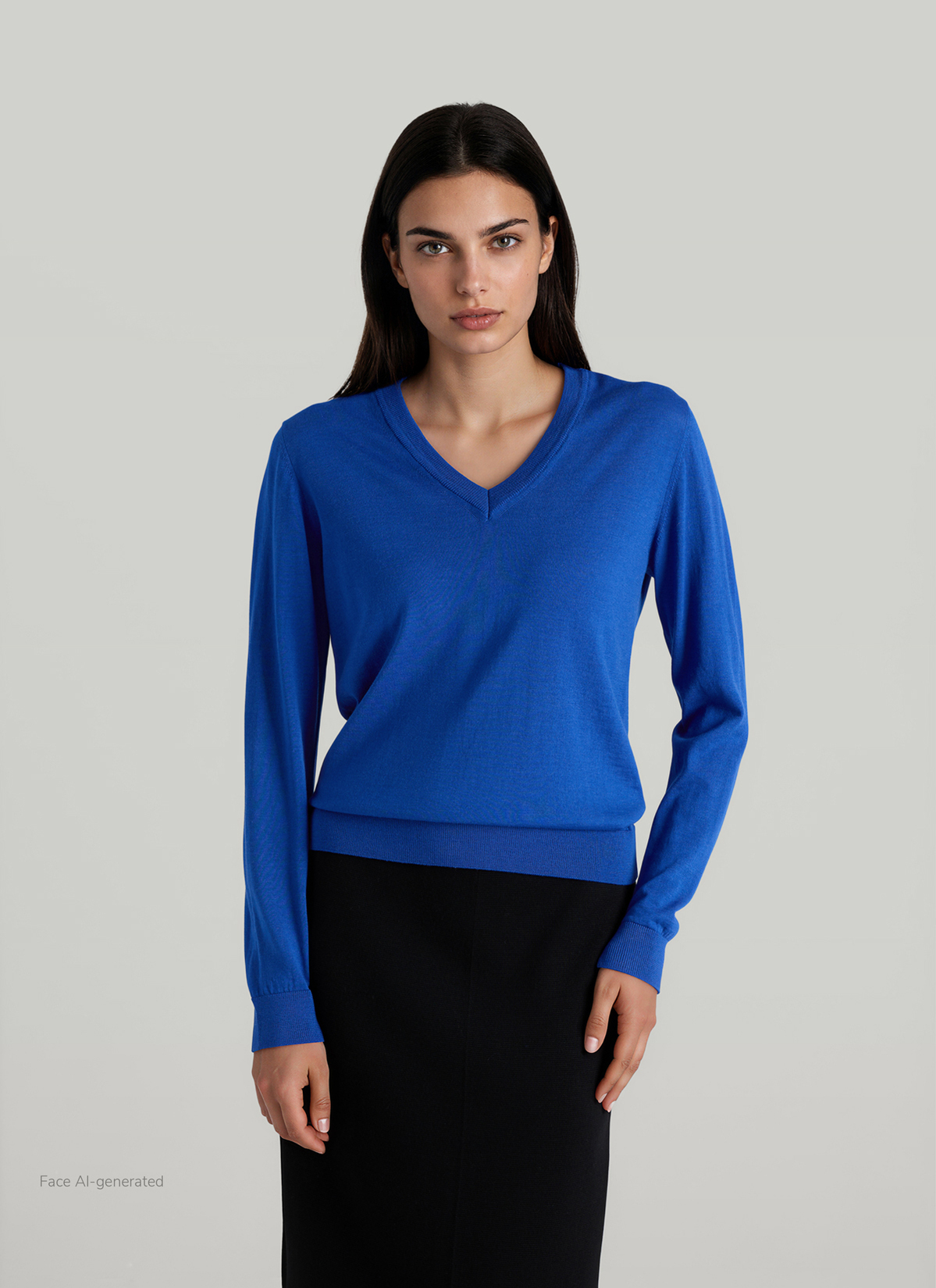 Pullover V-Ausschnitt 1/1 Arm, Nordic Light Frontansicht