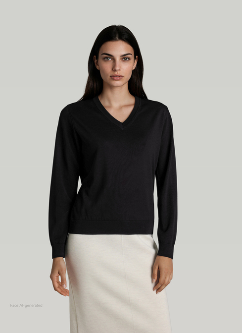 Pullover V-Ausschnitt 1/1 Arm width=