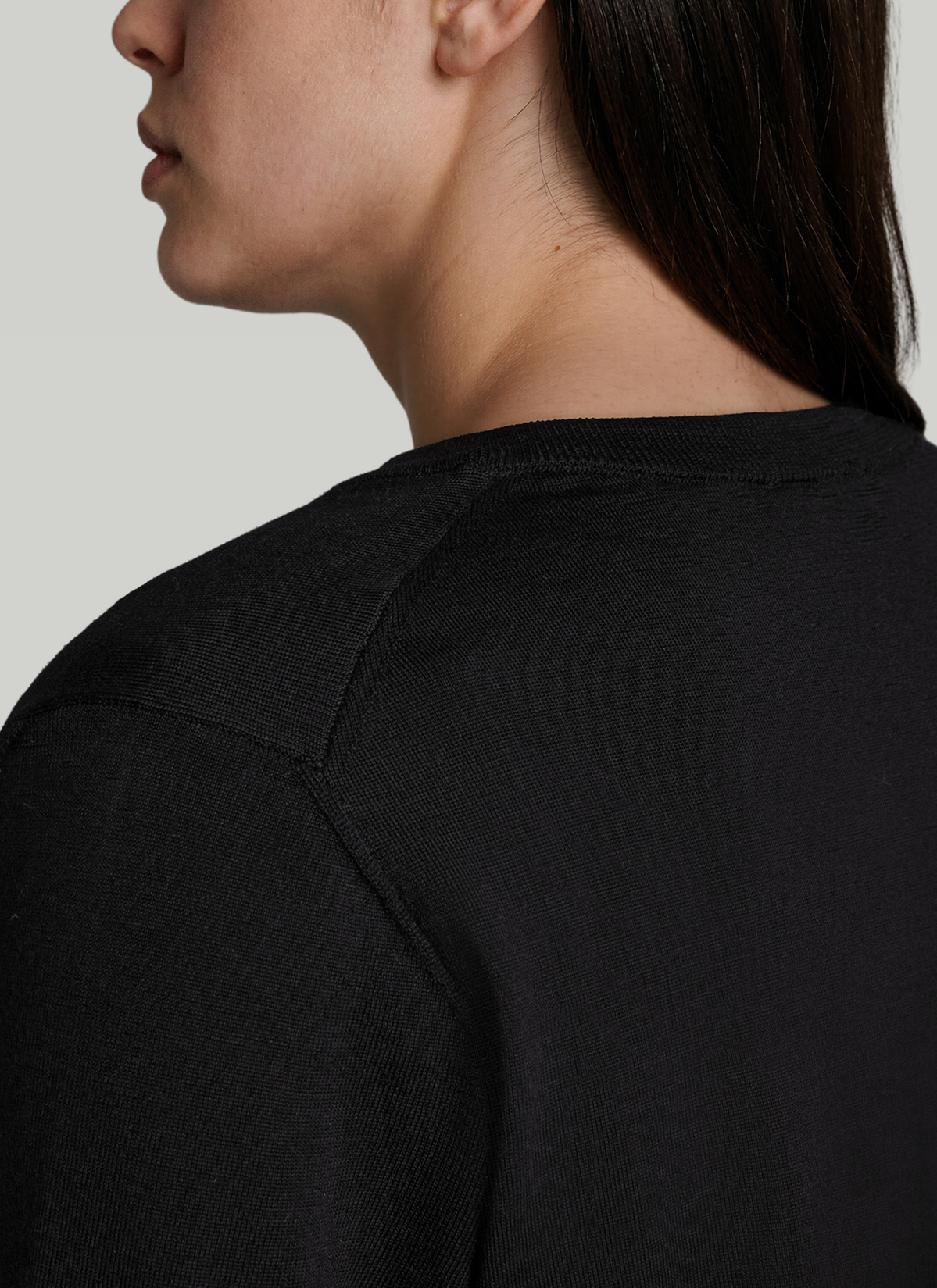 Pullover V-Ausschnitt 1/1 Arm, Black Detailansicht 1