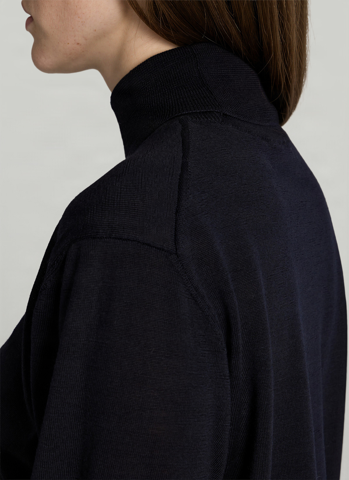 Pullover Rundhals 1/1 Arm, Navy Detailansicht 1