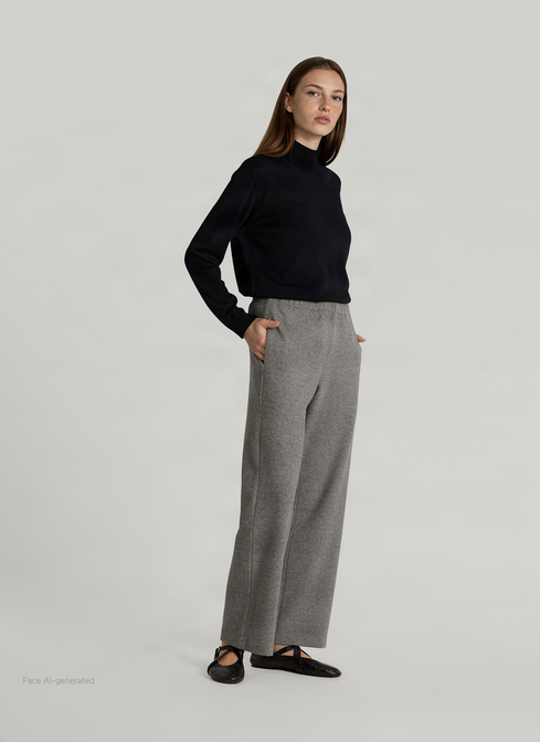Pullover Rundhals 1/1 Arm, Navy Detailansicht 2