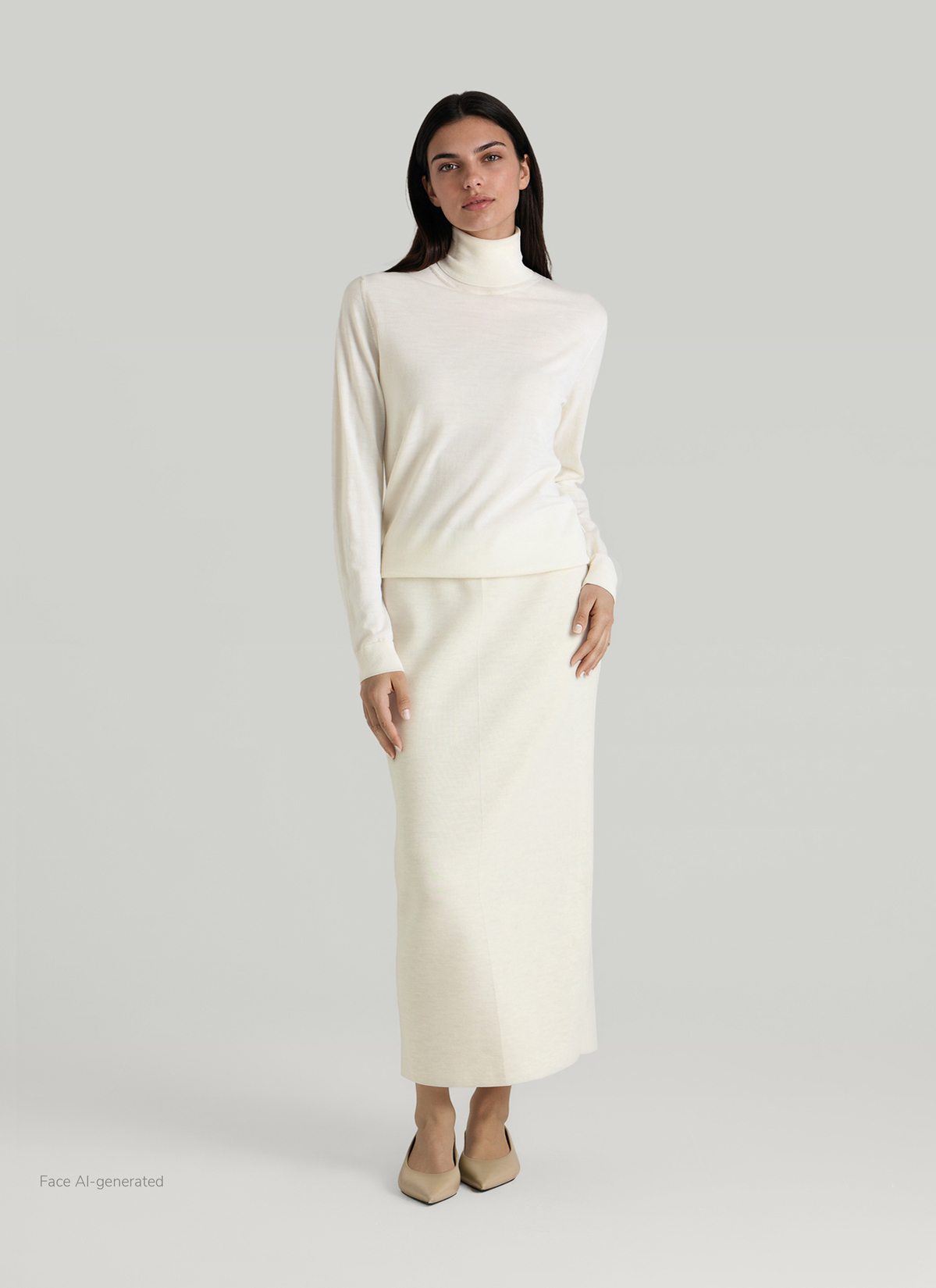 Pullover Rundhals 1/1 Arm, New White Detailansicht 2