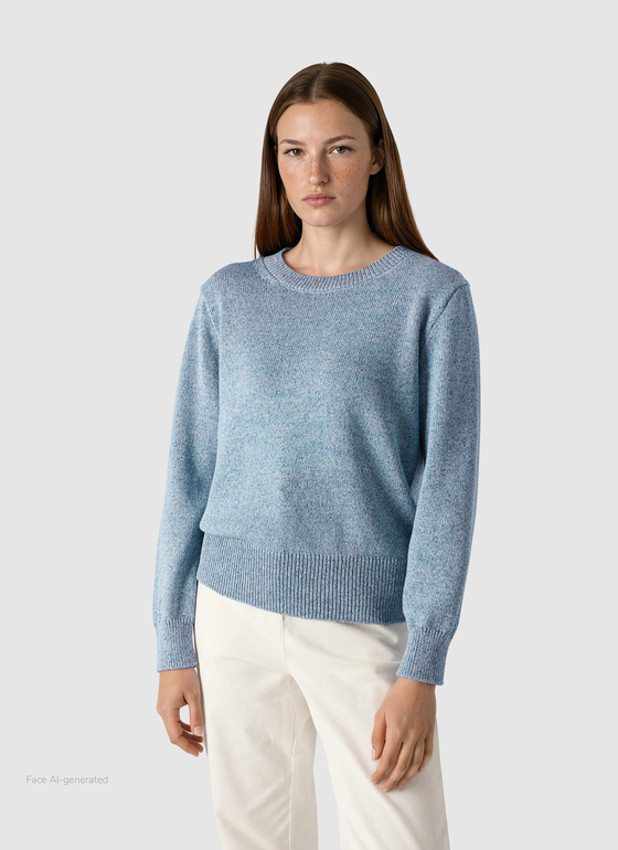 Pullover Rundhals 1/1 Arm Blue Horizon Frontansicht