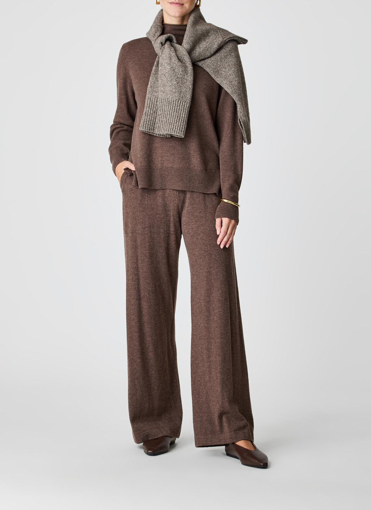 Pullover Stehkragen 1/1 Arm, Hardwood Detailansicht 2