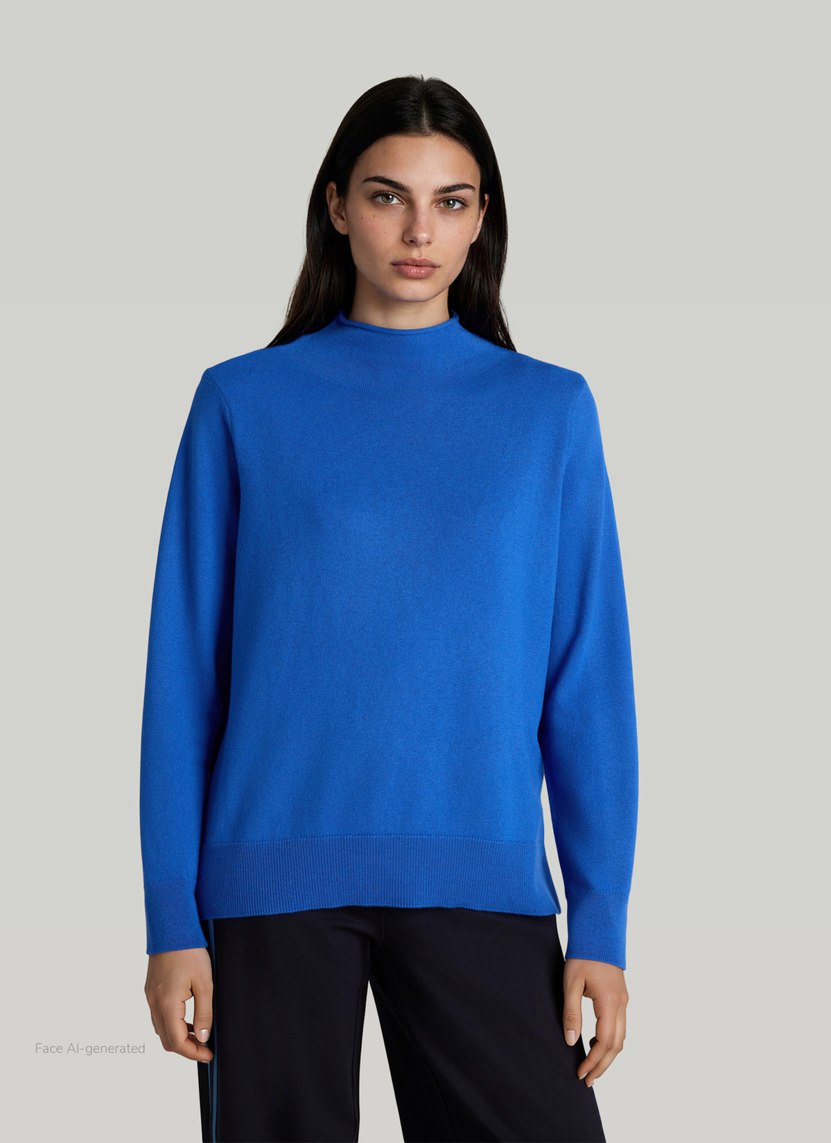 Pullover Stehkragen 1/1 Arm, Nordic Light Frontansicht