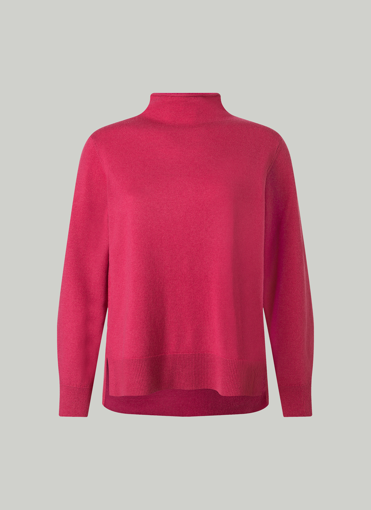 Pullover Stehkragen 1/1 Arm, Peony Red