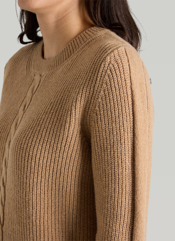 Pullover Rundhals 1/1 Arm Pumpkin Spice Frontansicht