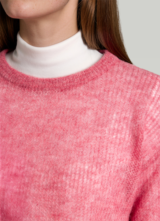 Pullover Rundhals 1/1 Arm Desert Rose Frontansicht