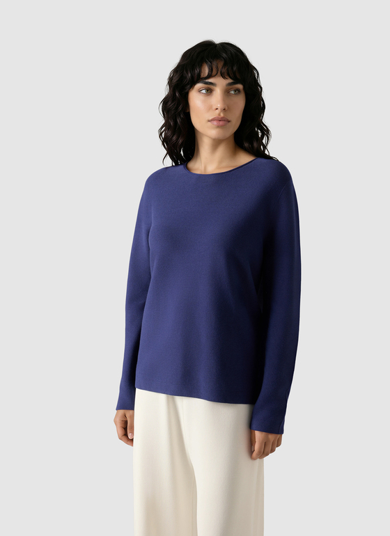 Pullover Rundhals 1/1 Arm Midnight Sail Frontansicht