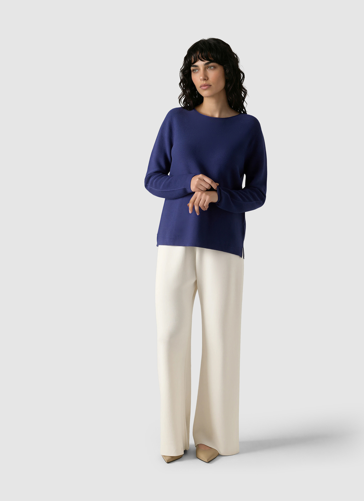 Pullover Rundhals 1/1 Arm, Midnight Sail Detailansicht 2