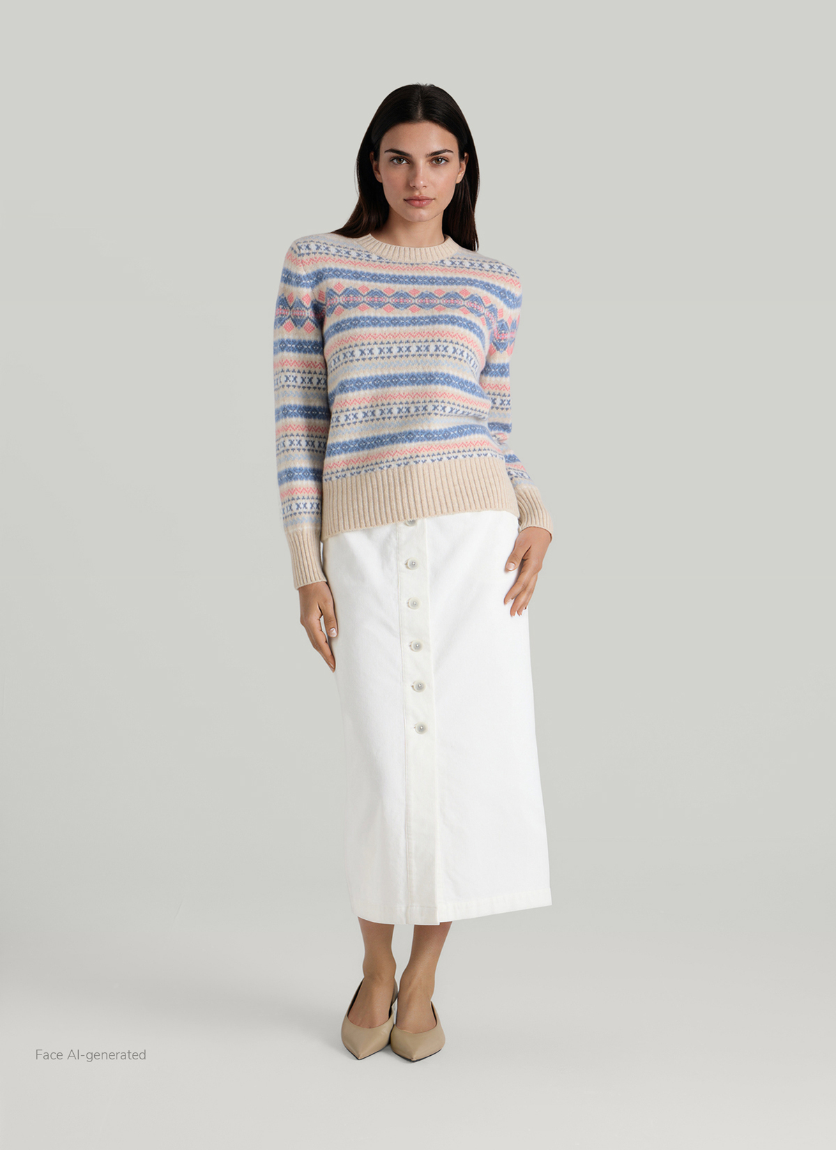 Pullover Rundhals 1/1 Arm, Frosted Dune Detailansicht 2