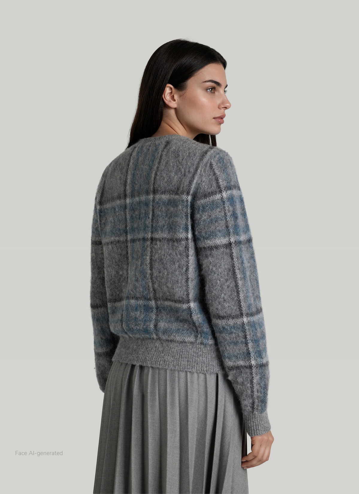 Pullover Rundhals 1/1 Arm, Autumn Mist Rückansicht