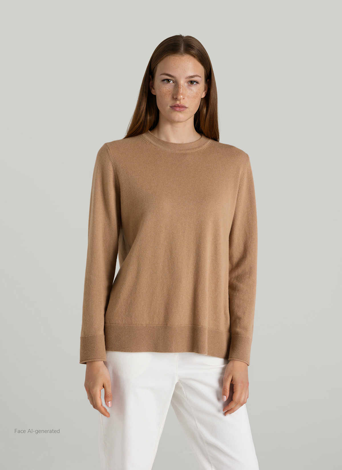 Pullover Rundhals 1/1 Arm, Pumpkin Spice Frontansicht