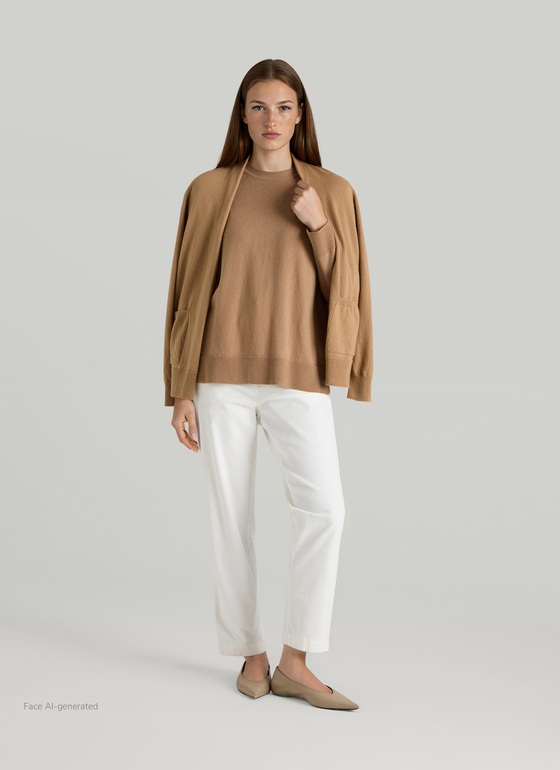 Pullover Rundhals 1/1 Arm Pumpkin Spice Frontansicht