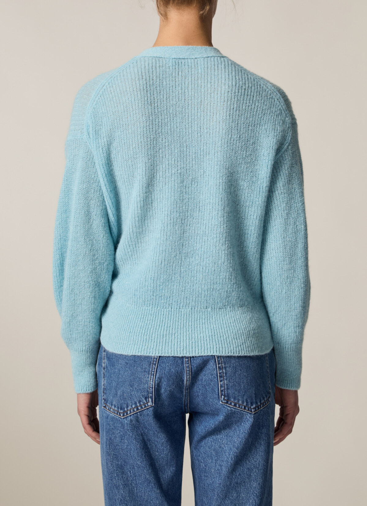 Pullover V-Ausschnitt 1/1 Arm, Sea Foam Rückansicht