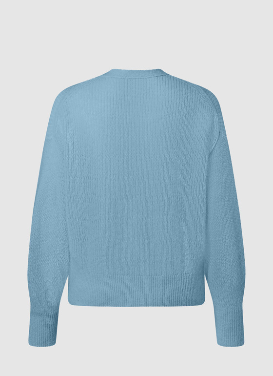 Pullover V-Ausschnitt 1/1 Arm Sea Foam Frontansicht