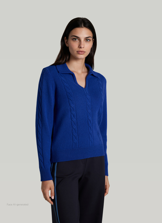 Pullover Polokragen 1/1 Arm Nordic Light Frontansicht