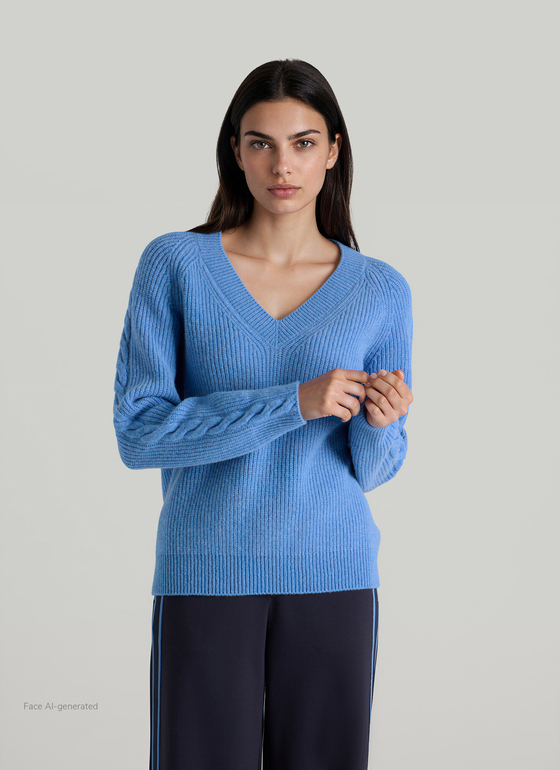 Pullover Rundhals Dutch Blue Frontansicht
