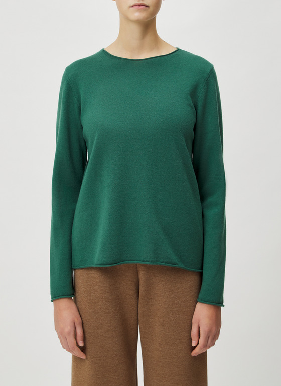 Pullover V-Ausschnitt 1/1 Arm Bottle Green Frontansicht