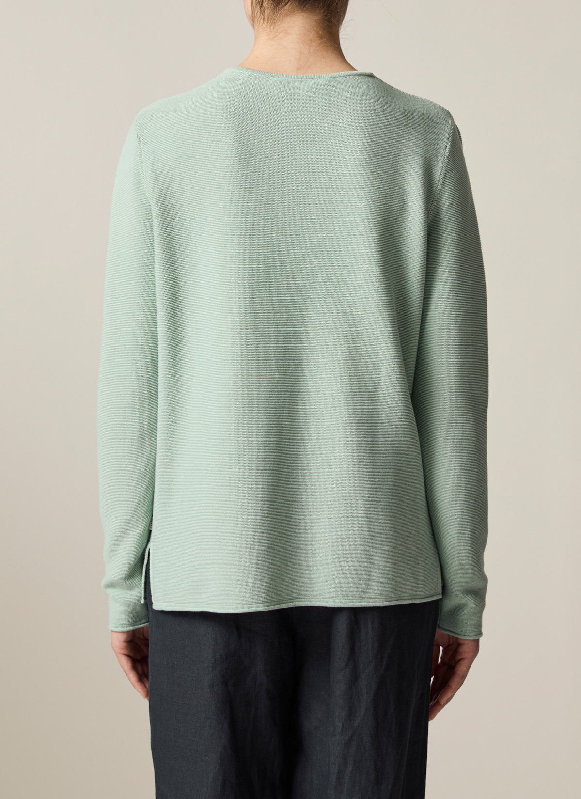 Pullover V-Ausschnitt 1/1 Arm, Light Aqua Rückansicht