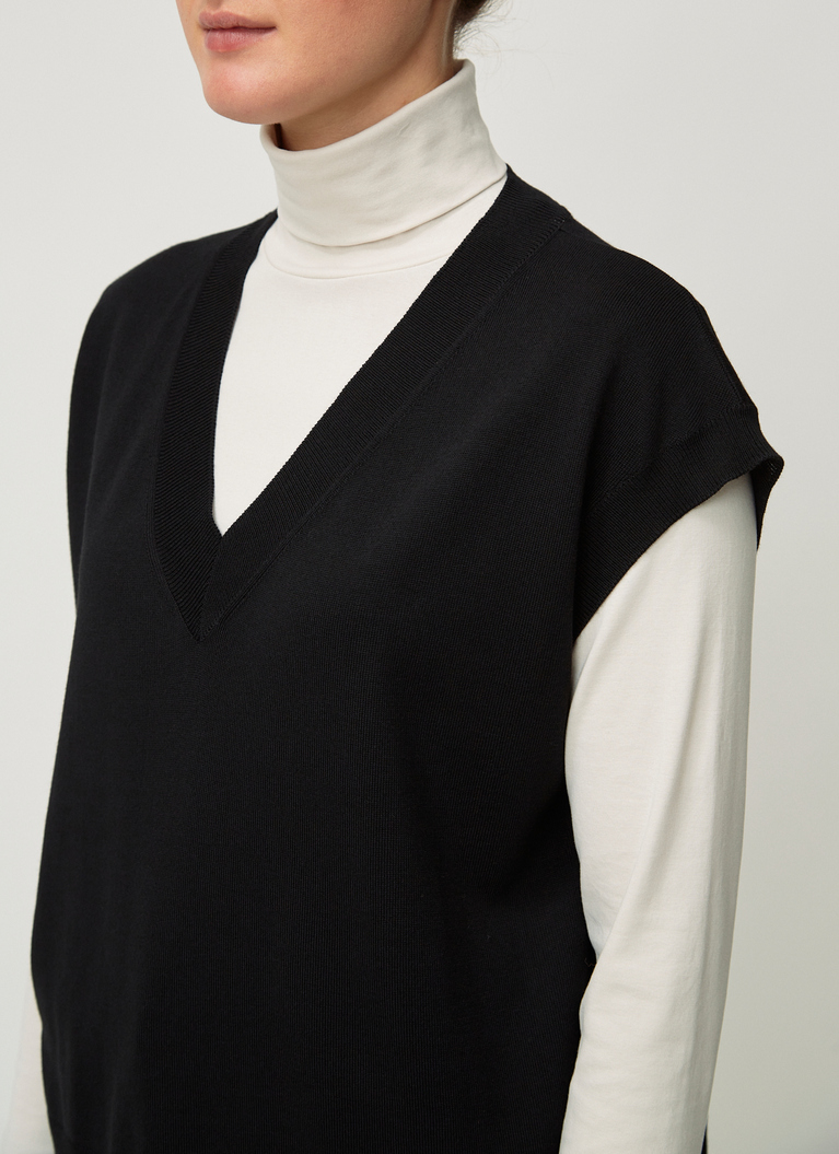 Shirt Polohemd, Knopf 1/2 Arm, Black Detailansicht 2