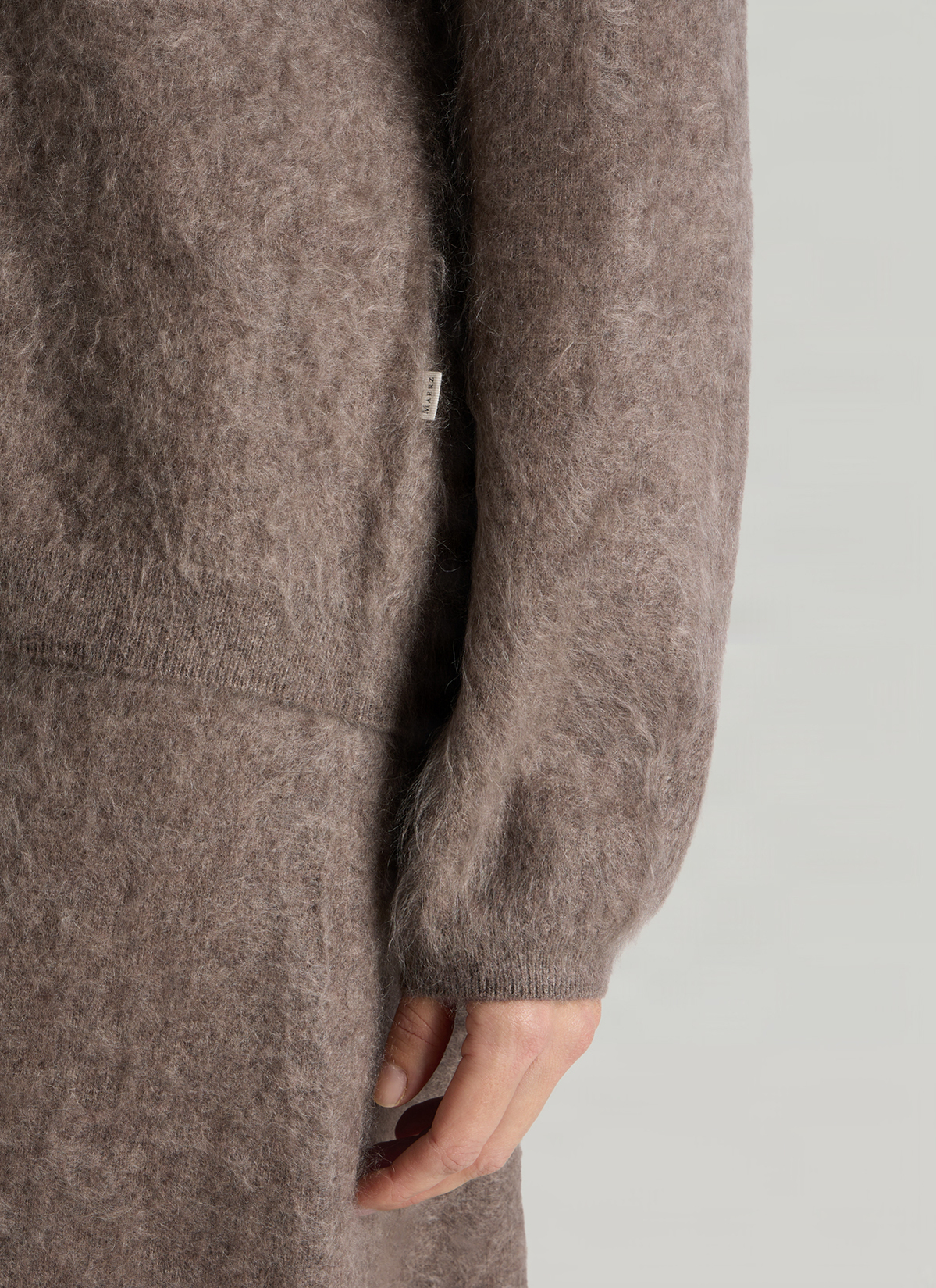 Pullover Rundhals 1/1 Arm, Taupe Grey Detailansicht 1