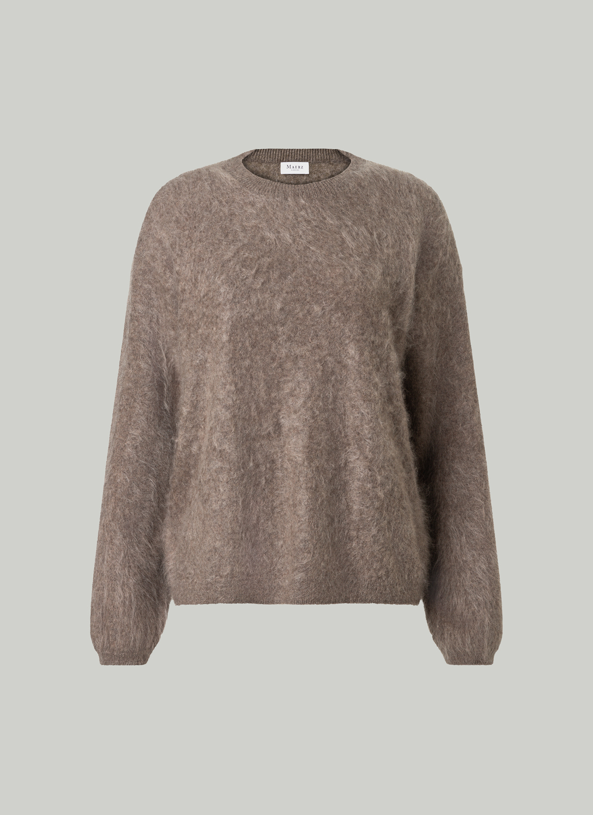 Pullover Rundhals 1/1 Arm, Taupe Grey