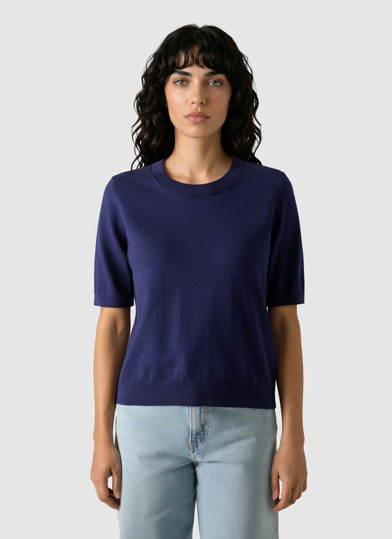 Pullover Rundhals 1/2 Arm Midnight Sail Frontansicht